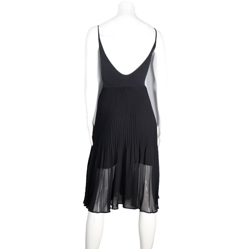 Aritzia Wilfred Womens Size XXS Black Dancer Dress Tank Pleated V-Neck Midi $148 - Picture 13 of 14